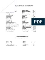 SIGNOS GRÁFICOS DE LA ESCRITURA Portuguesa