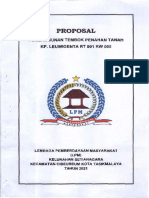 Proposal Pembangunan Tembok Penahan Tanah Kp. Leuwigenta RT 001 RW 005 Lembaga Pemberda y Aan Masyaraka T (LPM)