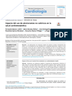 Impacto del uso de edulcorantes no calóricos en la salud cardiometabólica