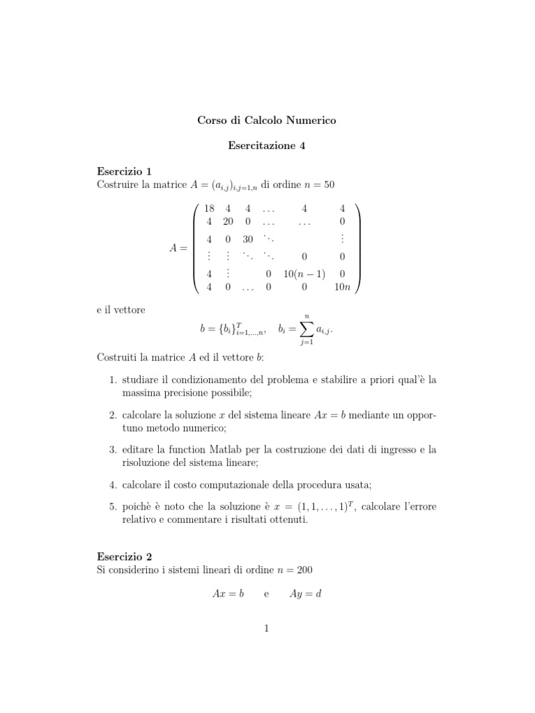 Esercitazione 4 | PDF