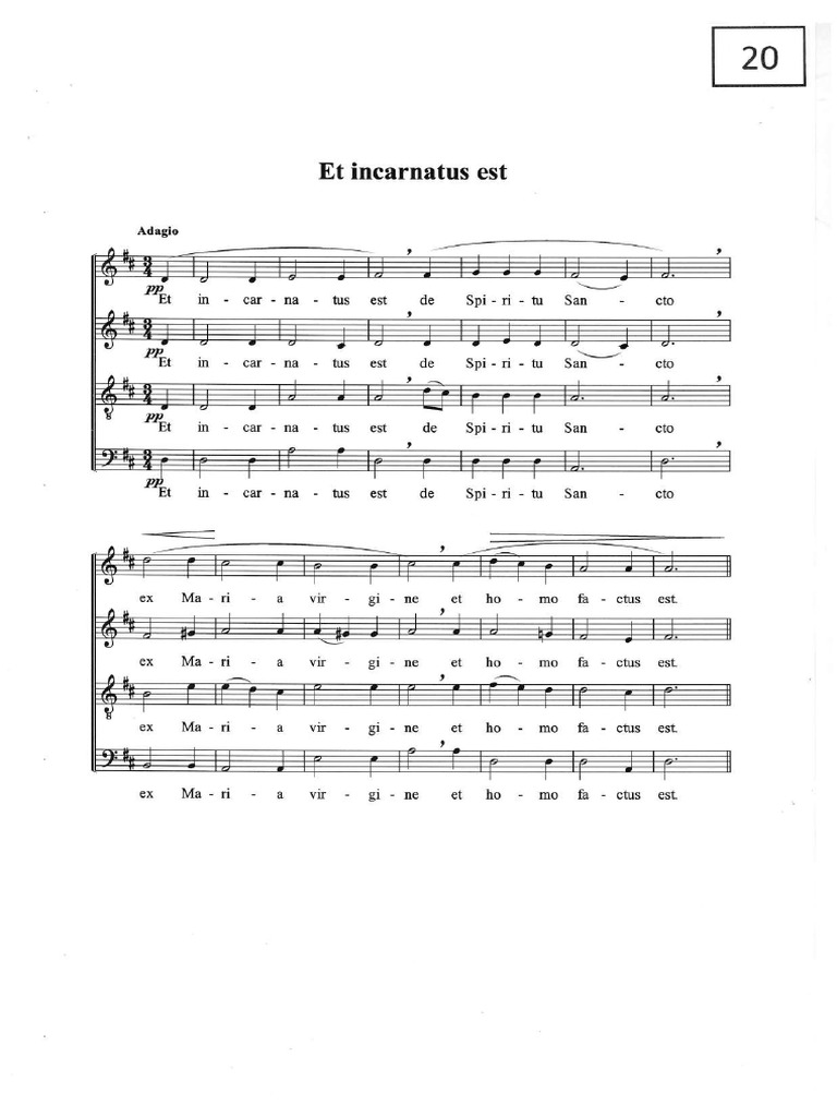 20 Et Incarnatus Est PDF