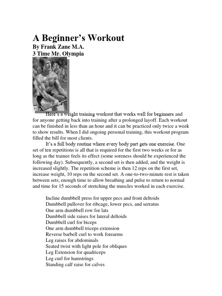 BLOG 13 Beginning Routine | PDF | Weight Training | Management Of Obesity