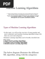 Machine Learning Algorithms