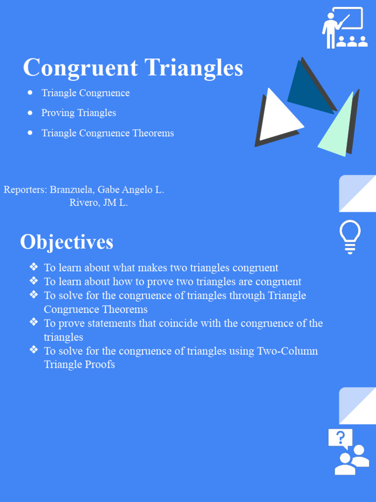 Proving Triangle Congruence: Key Concepts | PDF | Triangle | Mathematics
