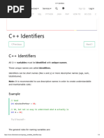 C++ 07 Identifiers