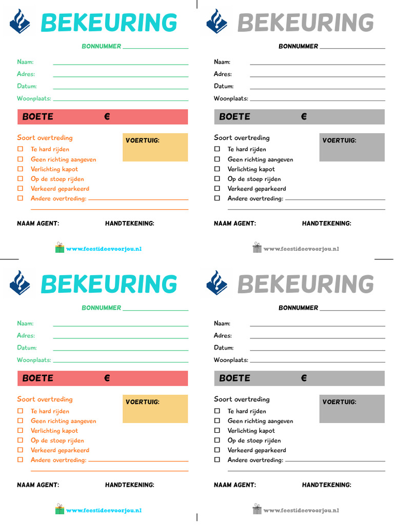 Bekeuring in Kleur | PDF
