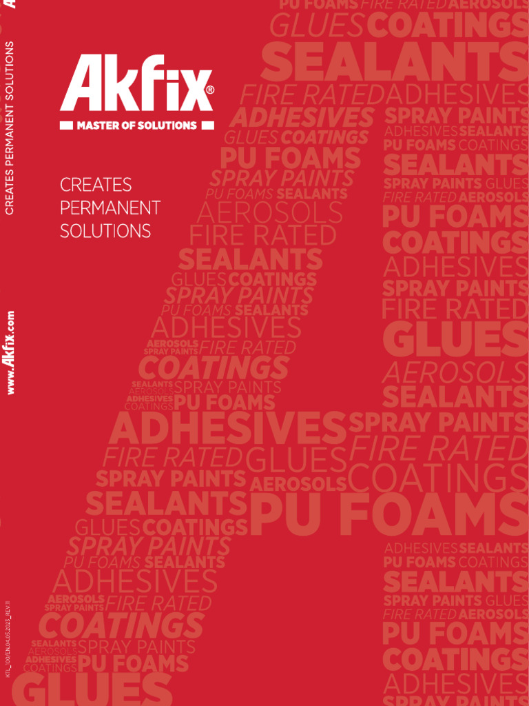 Akfix General Product Catalogue 2023 Rev11 | PDF | Adhesive | Polystyrene
