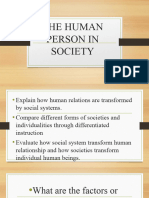 The Human Person in Society