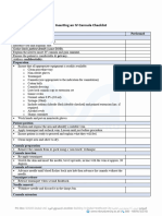 IV Cannulation Checklist