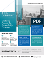 Green and Blue Modern Creative Company Profile Flyer