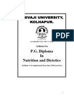 PG Diploma in Nutrition and Dietetics