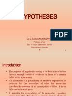 Research Methodology Hypothesis