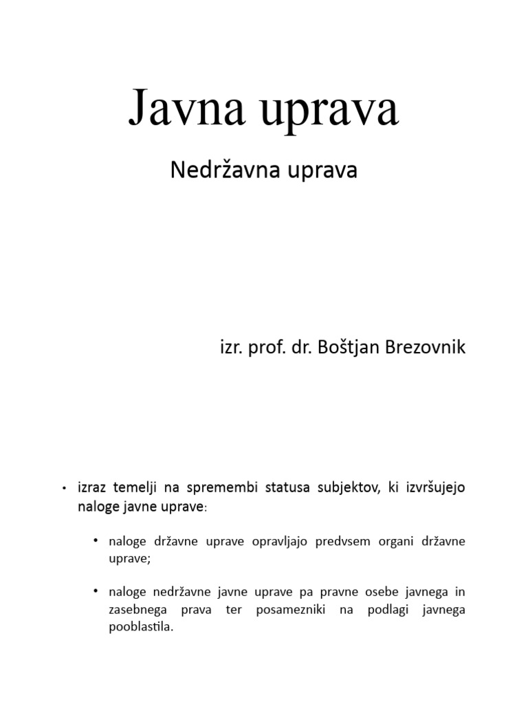 Nedržavna Uprava | PDF