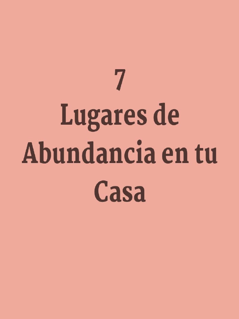 Espacios para la Abundancia en Casa | PDF