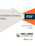 HEC LL Application For International MBA Certificate