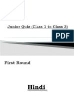 Junior Quiz (Class 1 To Class 3)