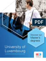 University of Luxembourg Masters Brochure