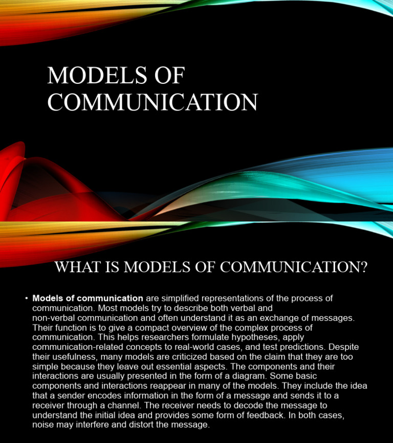 Models of Communication PDF