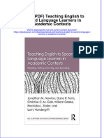 Full Download Ebook PDF Teaching English To Second Language Learners in Academic Contexts PDF