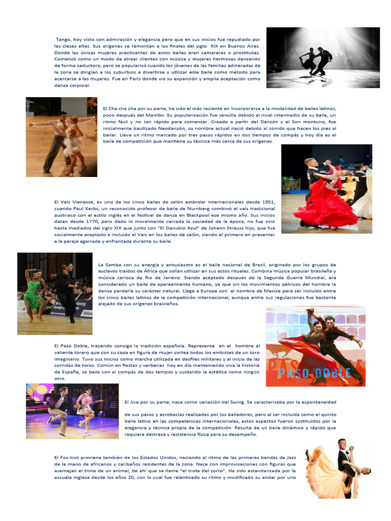 Bailes de Salon | Descargar gratis PDF | Bailes | Baile de salón