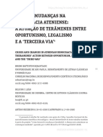 Crises and Changes in Athenian Democracy Theramenes Action Between Opportunism Legalism and The Third WayBoletim de Estudos Classicos