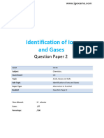 13.2 Identification of Ions and Gases CIE IGCSE Chemistry Practical QP