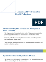 Legalities of Gender and Development in DepEd Philippines