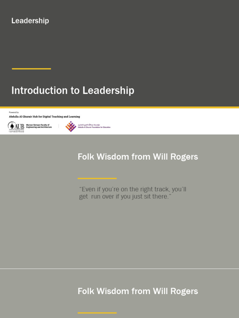 Introduction to Leadership Concepts | PDF | Leadership | Reason