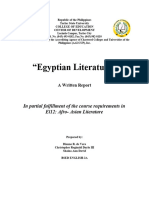 Written Report Egyptian Literature
