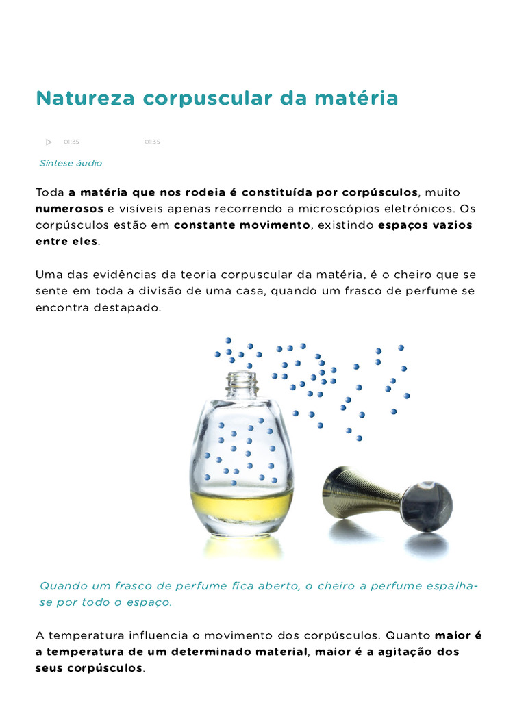 Natureza Corpuscular da Matéria | PDF | Matéria | Gases