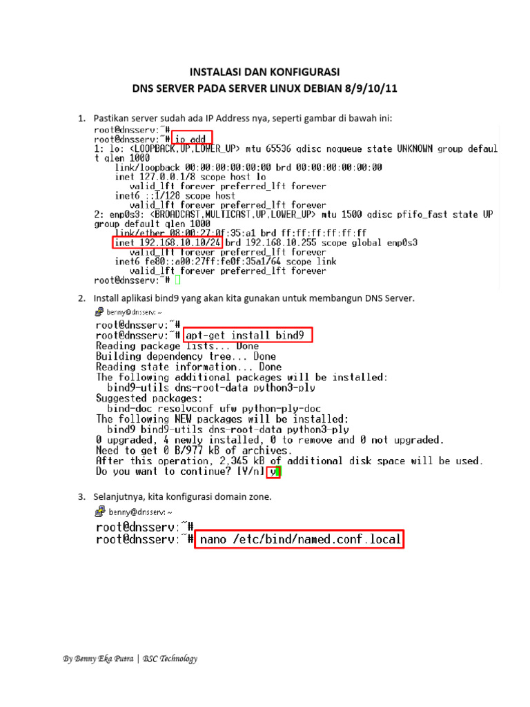 Konfigurasi DNS Server di Debian 10/11 | PDF | Griya & Taman ...