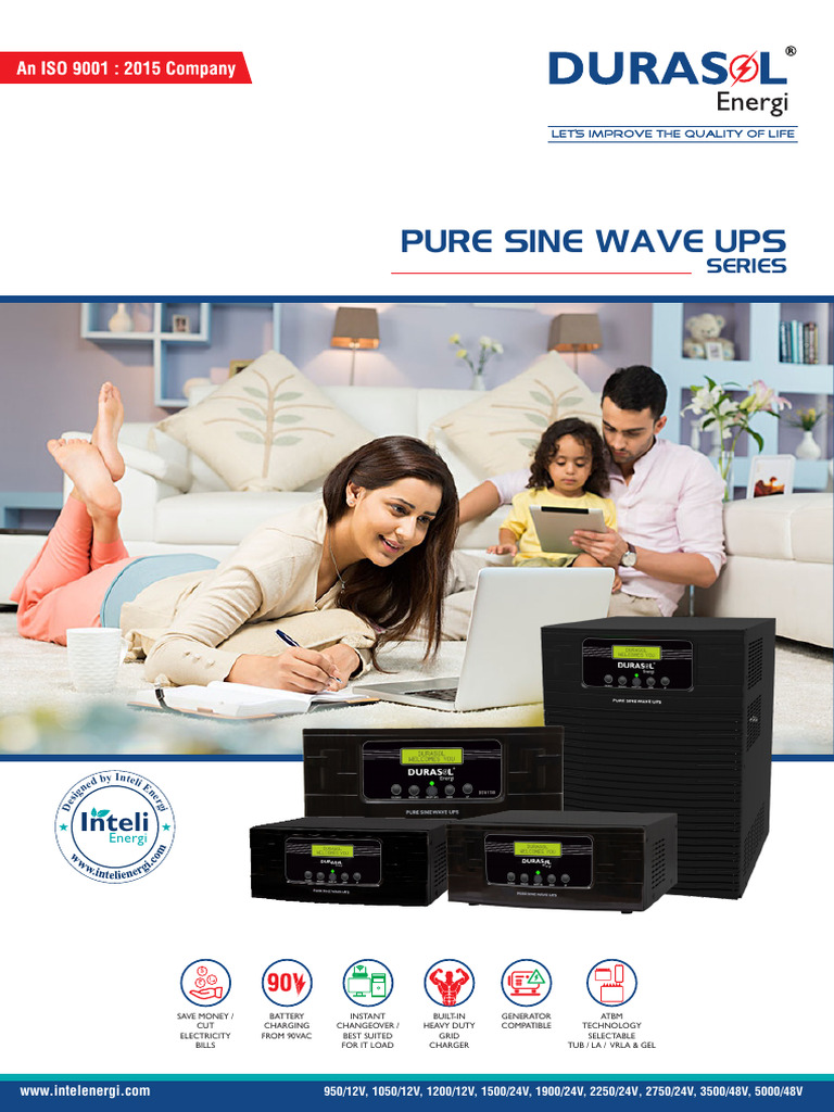 Durasol Pure Sine Wave UPS Overview | PDF | Mains Electricity | Battery ...