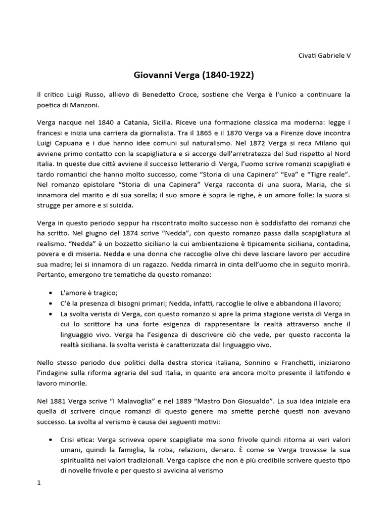 Verga | PDF