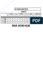 Offline Time Table Junior & Middle Wing 09 Jan To 14 Jan