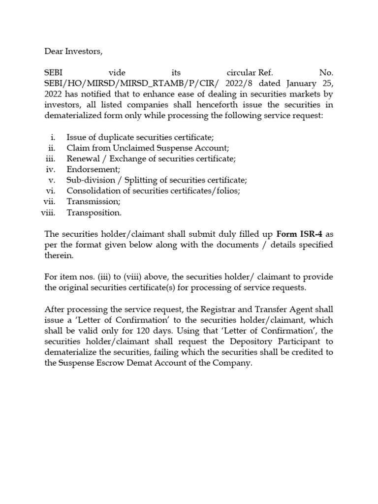 ISR-4 Form Submission Guide | PDF | Securities (Finance) | Private Law