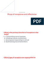 Receptor and Effector Mcqs