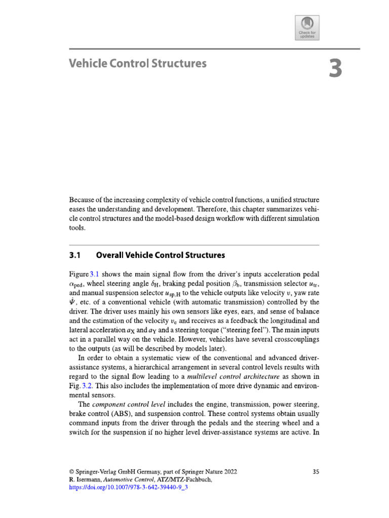 Vehicle Control System | PDF