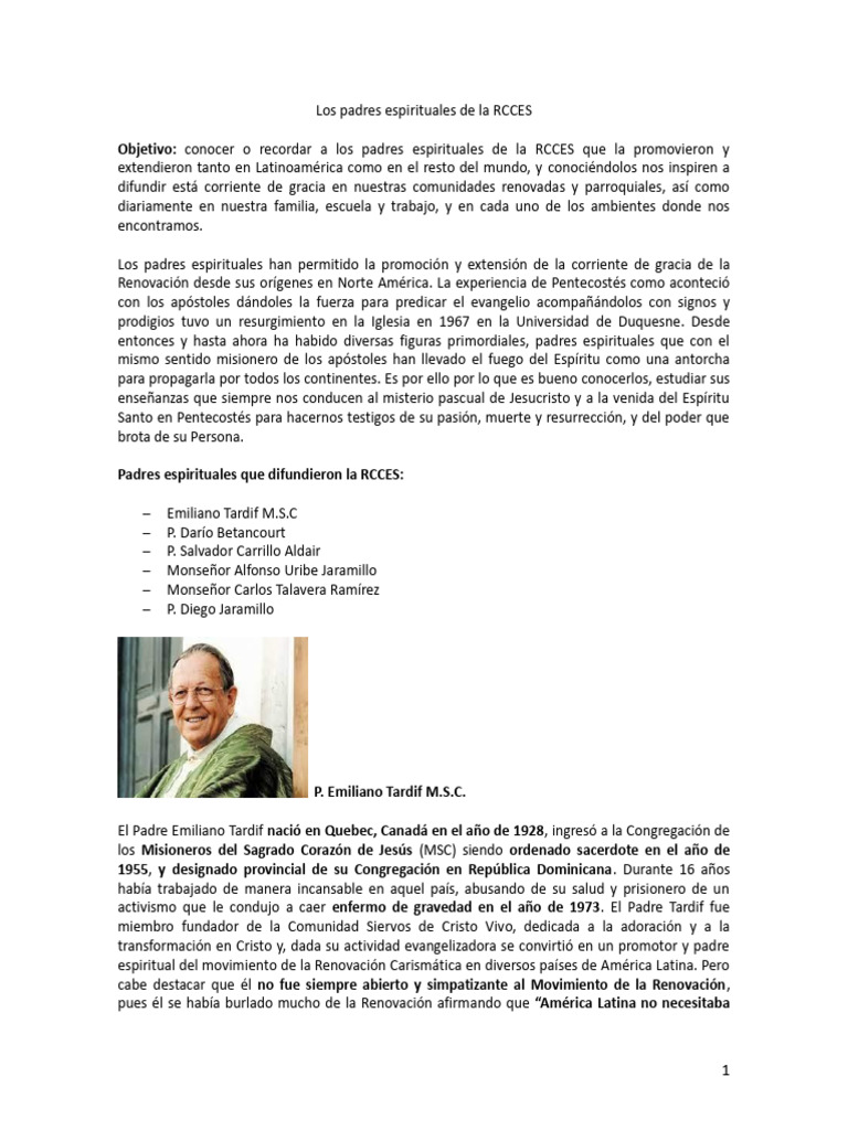 Los Primeros Años De La Renovación Carismática Católica En El Espíritu