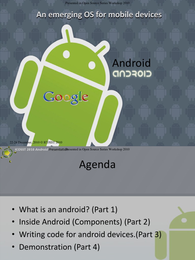 An Emerging OS For Mobile Devices: Android | PDF | Eclipse (Software ...