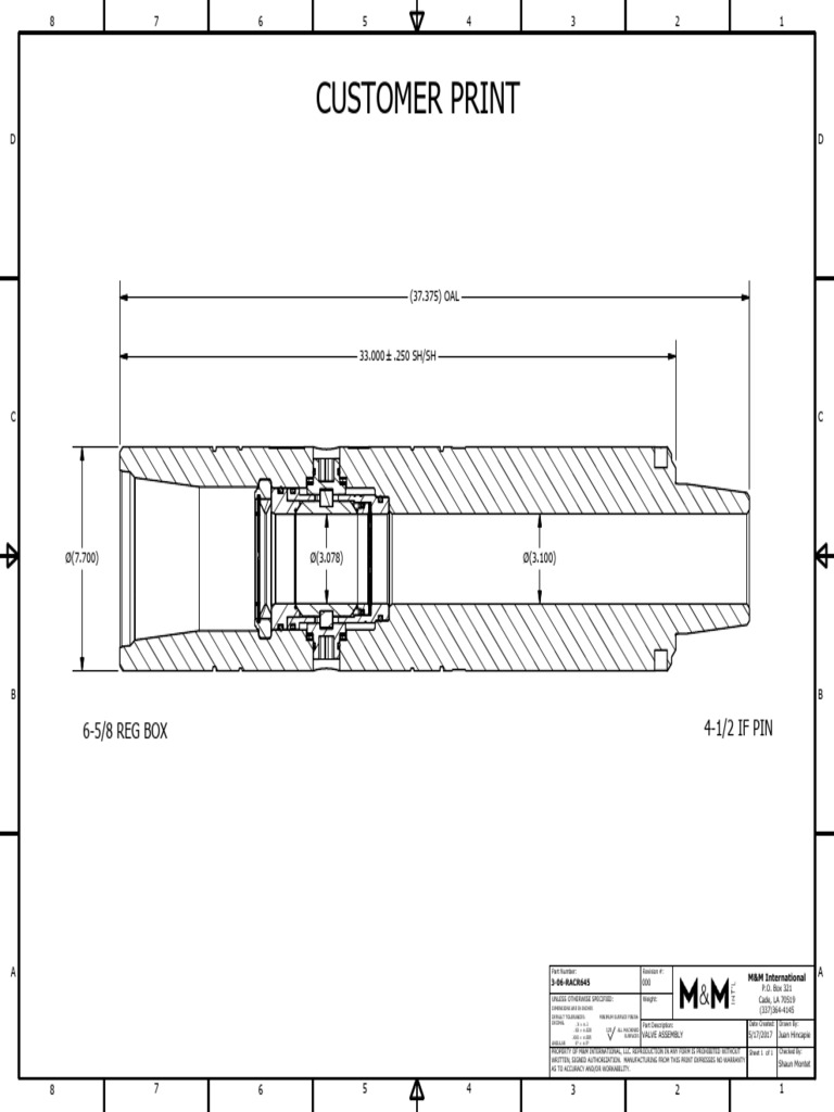 IBOP Valve Assembly Specifications | PDF