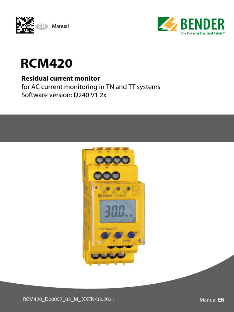 rcm420 M | PDF | Relay | Electrical Wiring