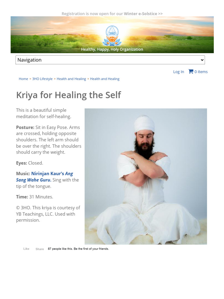 Kriya For Healing The Self Pdf