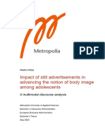 Impact of Still Advertisements in Advancing The Notion of Body Image Among Adolescents