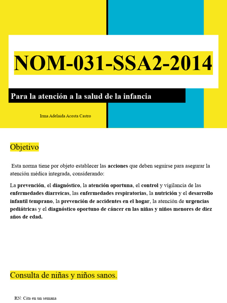 Norma 031 SSA2-2014: Salud Infantil | PDF | Infantes | Neumonía