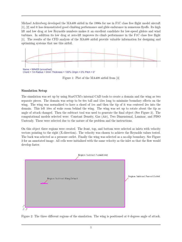 MA409 Airfoil CFD Analysis and Results | PDF | Computational Fluid ...