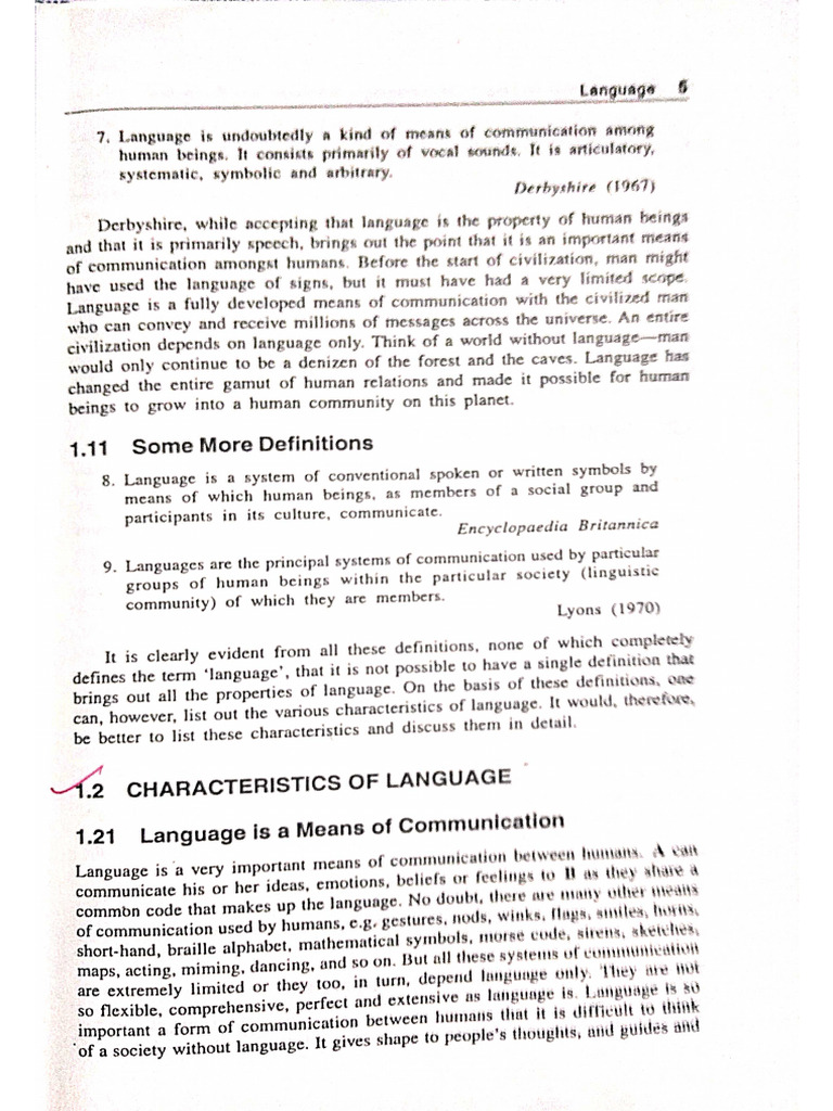 Characteristics of Human Language | PDF | Communication | Word