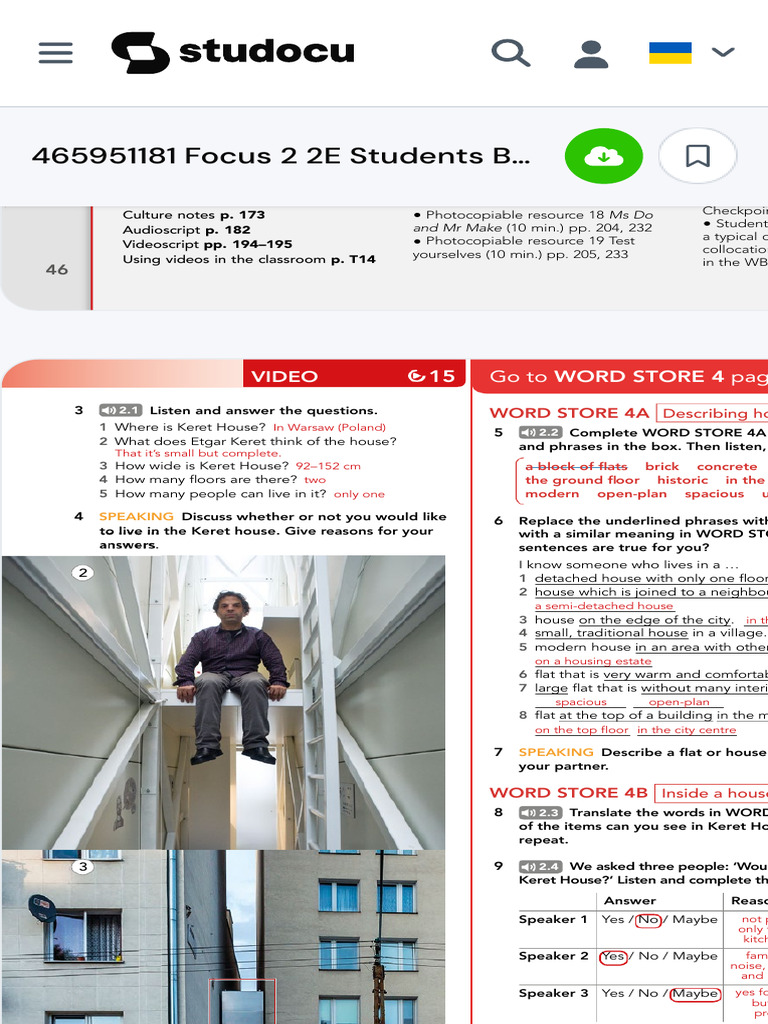 In Focus 2 Student’s book と教員用解答集　コード未使用 518567681-Focus-2-2e-Workbook-Answers Compress - 518567681