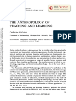 Pelissier - The Anthropology of Teaching and Learning (1991)