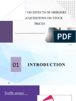 A Study On Effects of Mergers and Acquisitions On Stock Prices