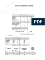 Economía Final CALCULO DE COSTOS DE UNA VIVIENDA